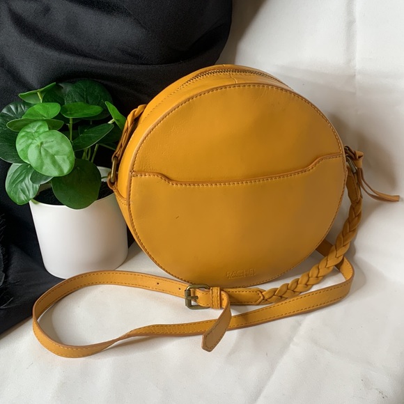 Rachael roy Handbags - Rachael Roy mustard yellow round leather cross body bag / purse